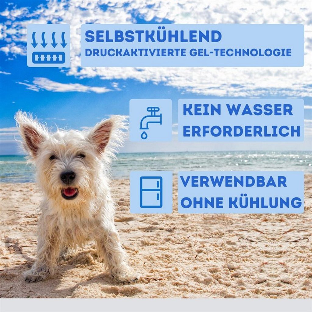 D.w.z Bot blad Nosli Zelfkoelende Koelmat voor Honden en Katten 50x90 cm IJsblauw - Euro  Winkel