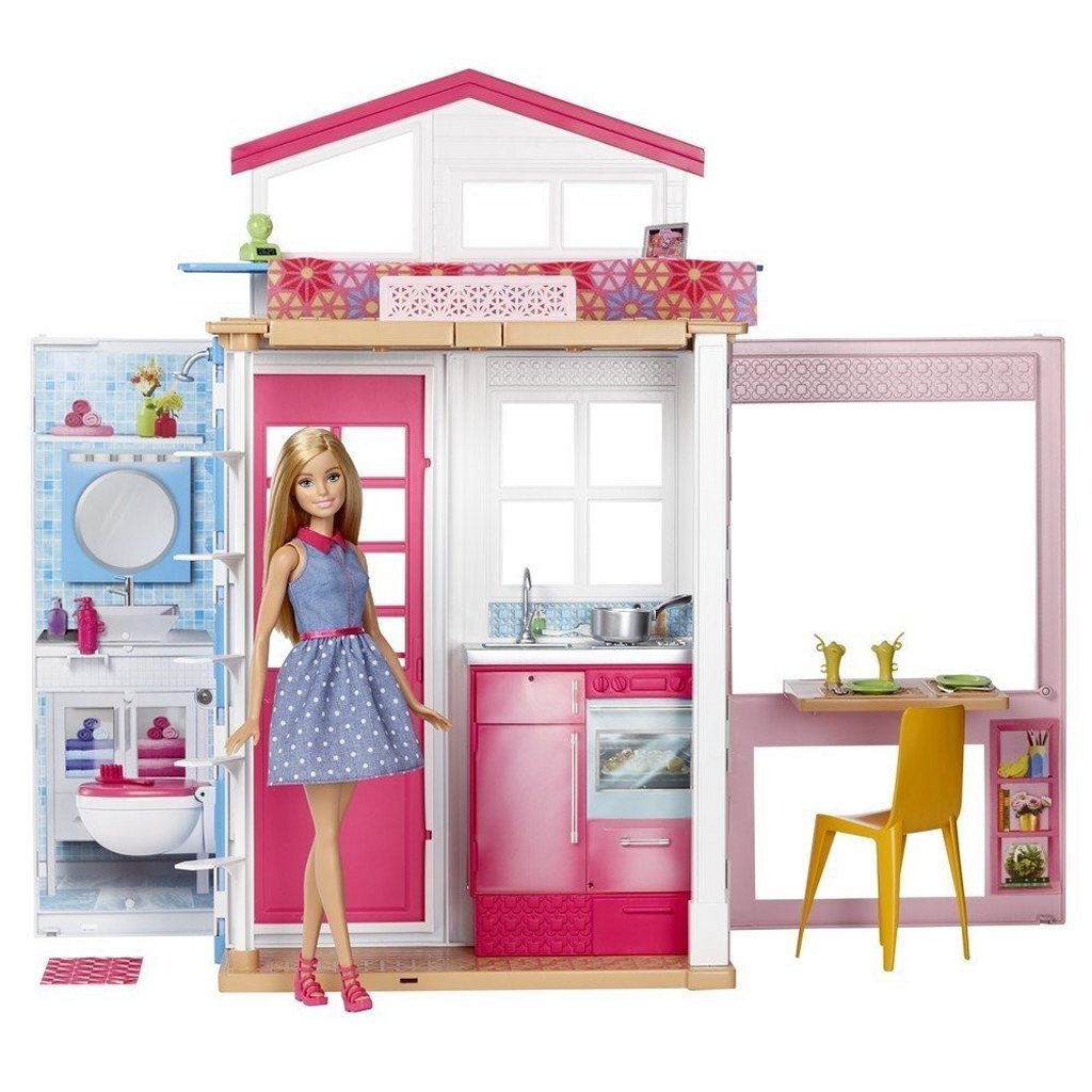 kalligrafie Amfibisch versterking Barbie Huis met 2 Verdiepingen en Pop - Euro Winkel